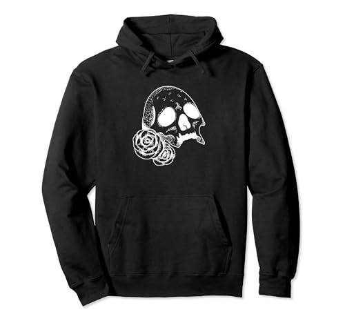 Totenkopf mit roten Rosen | Knochen | Dunkle Rosen |Hallowen Pullover Hoodie Totenkopf mit roten Rosen | Knochen | Dunkle Rosen |Hallowen Pullover Hoodie