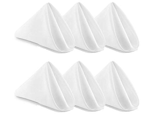 Jogo Guardanapo Tecido Oxford Branco 40x40cm 6 Unidades