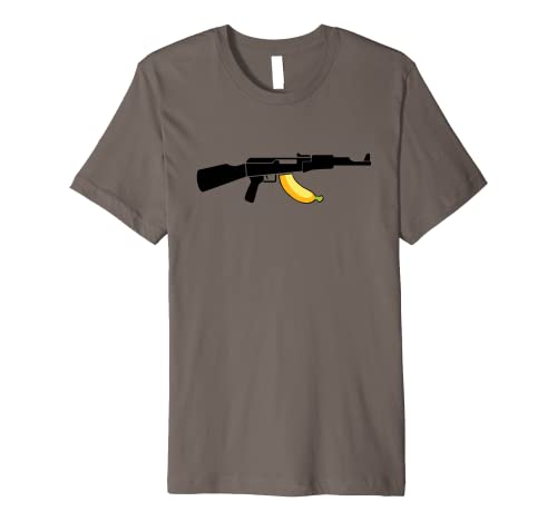 Banana Clip Gun Lover Firearm cute funny gift American AK 47 Premium T-Shirt
