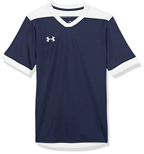Maillot Under Armour Maquina 3.0 junior bleu marine pour entraînement de foot