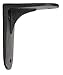 NACH Decorative Shelf Brackets, 2 Pack of 4.3 x 2 x 3.5 inch, Black Cast Iron Shelving Brackets - Metal Shelf Supports- Decorative L Brackets