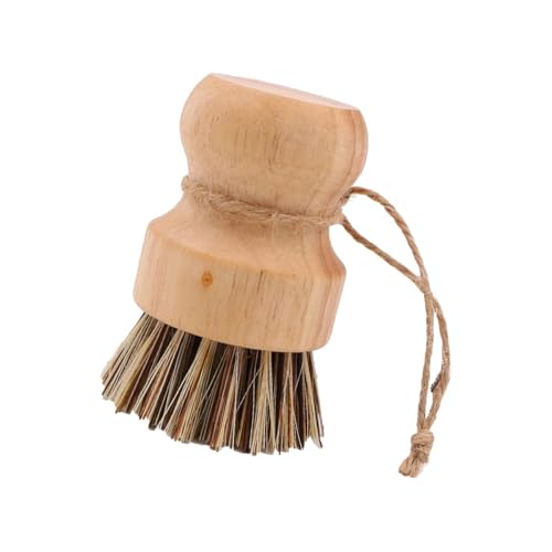Tiardey 2PCS Bamboo Dish Brush Wooden Washing up Brush Eco Natural Wood Sisal Fibre Bristle Dish Brush for Dish Washing Cast Iron Pots Pans Skillet Sink - Image 4