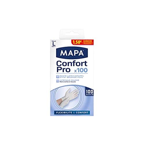 MAPA - Confort Pro - Gants Fins Ménagers en Latex – Recyclables avec TerraCycle - Flexibilité...