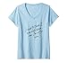 Femme Design amusant et humoristique T-Shirt avec Col en V