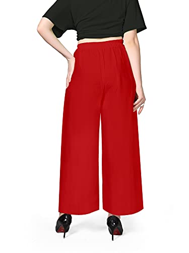 Image of Pranjal Women's Premium Regular Fit Rayon Palazzo - Free Size, Fits Up to 2XL, Stylish & Comfortable (Plazo P)