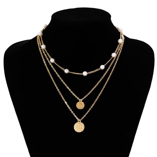 Collar para hombre de varias capas y gargantilla punk de perlas para fiesta 6