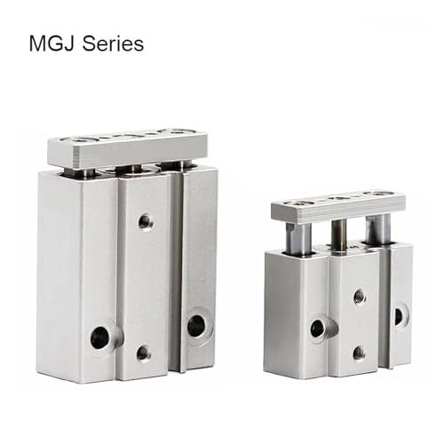 Cilindro de pistón de aire MGJ10X5 con vástago de tres ejes y guiado neumático mini 8