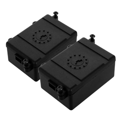 ibasenice 2piezas Caja Sellada para Equipo Electrónico Protector para Receptor RC Caja Prueba De Polvo para Coche RC Crawler De Actualización para Material Plástico