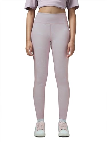 Image of TECHNOSPORT Women's Skinny Fit All Over Print Tights for Gym, Workout, Yoga & Sports