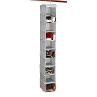 Simple Houseware 10 Shelves Hanging Shoes Organizer Holder for Closet, Grey