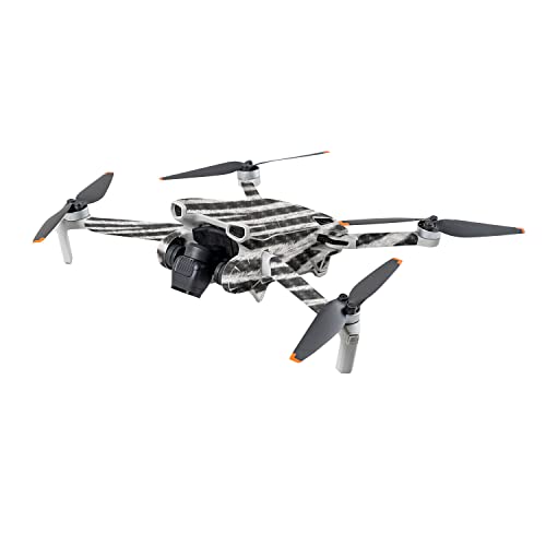 Image of MightySkins Carbon Fiber Skin Compatible with DJI Mini 3 - Zebra Closeup | Protective, Durable Textured Carbon Fiber Finish | Easy to Apply | Made in The USA