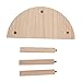 Pssopp Hamster Play Wooden Stand, Wood Half Round Hamster Standing Wood Desk Small Animal Activity Wooden