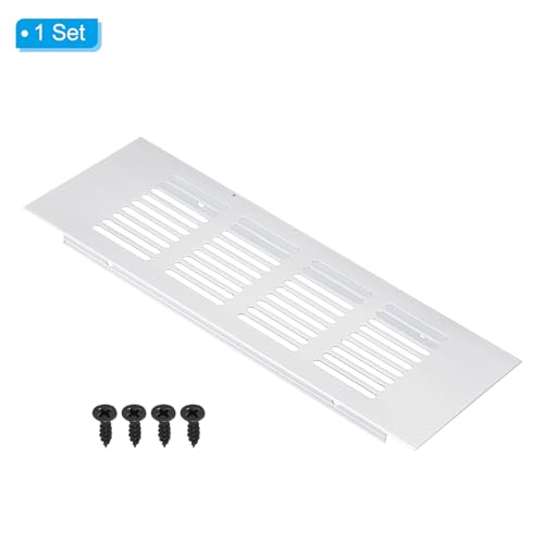 Grille de ventilation rectangulaire alu finition argentée pour dressing
