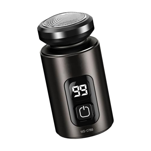 Afeitadora de barba para hombre, maquinilla de afeitar eléctrica portátil de aleación, maquinilla de afeitar eléctrica compacta y portátil, accesorio para viajes, negocios, aseo diario, urgencia