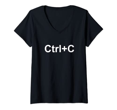 Womens Ctrl C Family Matching Partner Ctrl C Ctrl V Copy and Paste V-Neck T-Shirt
