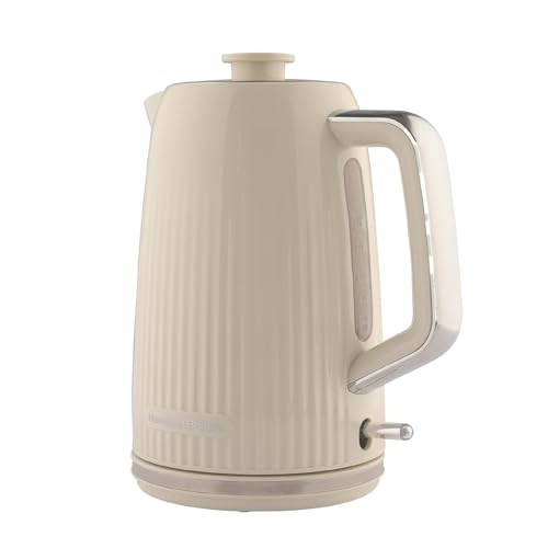 Image of Hamilton Beach Electric Kettle, Miami, 1.7L, Boil Dry Protection, Auto Shut Off, Detachable Limescale Filter, 360° Swivel Base, Water Level Window, Sand - HB3023S