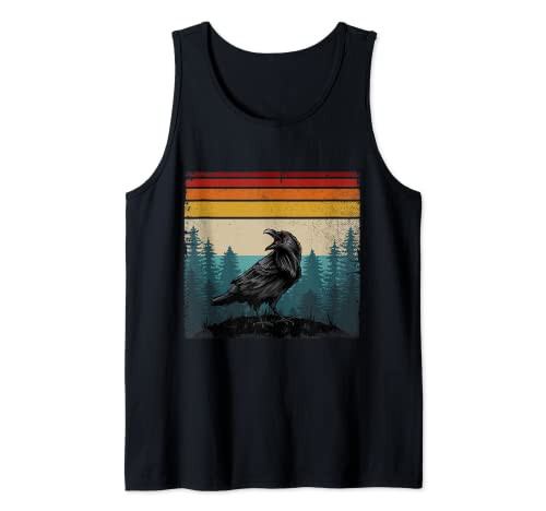 Disfraz de cuervo retro de los años 70 y 80 para amantes de Camiseta sin Mangas