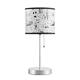 Disney Nightmare Before Christmas Kids Table Lamp for Kids,Stick Lamp with Printed Shade & Pull Chain,Bedroom or Nursery Nightstand Lighting