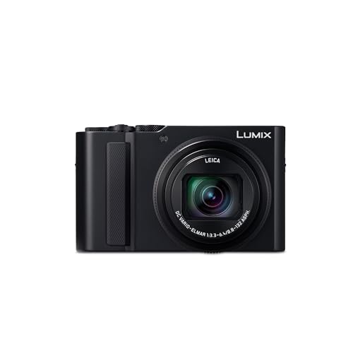 Panasonic Lumix TZ300 Appareil Photo Compact de Voyage, Capteur 1 Pouce 20,1 MP, Zoom Optique 15x, Vidéo 4K, Objectif Leica 24-360 mm, Wi-FI et Bluetooth, Noir
