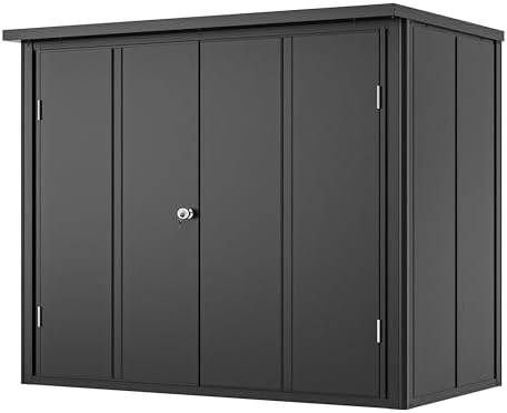 GFP Primeyard Armoire de Jardin en métal 156x84x131 cm Abris de Jardin Anthra...