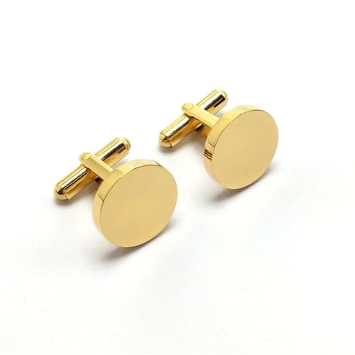 Mancuernillas clásicas para hombre en oro y plata miniatura 1