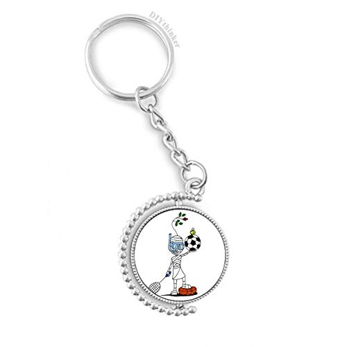 Balles de foot rotatif porte-clés momie Horus, accessoire de sport multicolore en 1,2x3,5 pouces