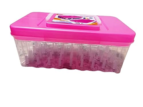 Image of KEPY THE MALL Thread and Needle Box - Big Size 45 Spools Empty Tailor Box Multicolour 45 Reels Big Size Right Angle