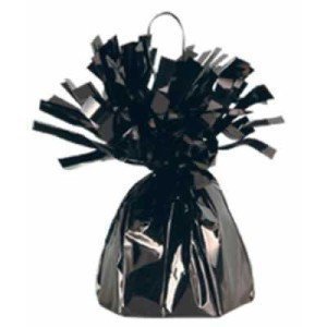 Black Metallic Balloon Weight, 6oz 6 Per Pack