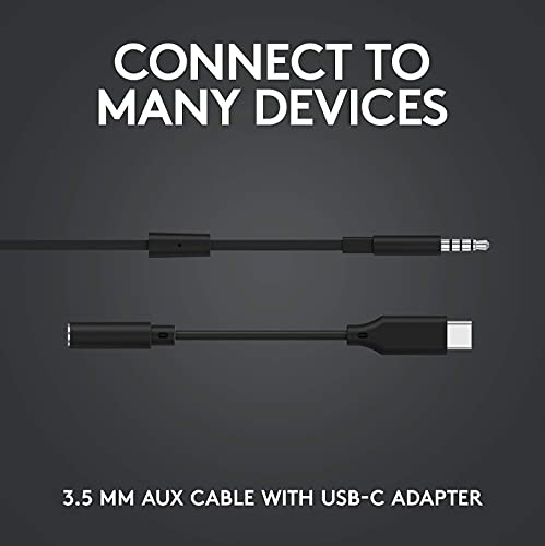 Image of (Refurbished) Logitech G333 Gaming Earphones with Mic and Dual Drivers with 3.5 mm aux Port and USB-C Po