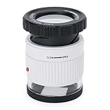 zmart LED スケール ルーペ 30倍 調節可能 な 倍率 拡大鏡 金属 シリンダー ミラー スケール付き 小型読書ミラー ジュエリー 虫眼鏡 ジュエリールーペ LEDルーペ スケール 精密 宝石鑑定 読書 金属倍率調整 小型携帯 検査目盛り付き LED精密検査 光学機器