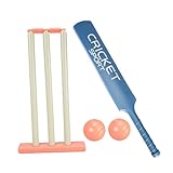 UGPLM Kids Cricket Set Outdoor Sports Toys Stumps with Stand Holiday Games 2 Balls Garden Cricket Set for Holiday Yard Beach Play