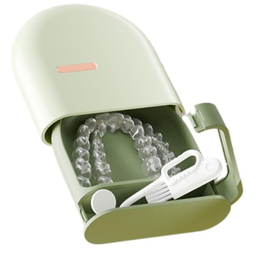Caja de almacenamiento : caja de retención de ortodoncia, soporte de protección de mordida ventilada | Organizador de alineador de dientes invisibles, contenedor de protección bucal, cajade ele