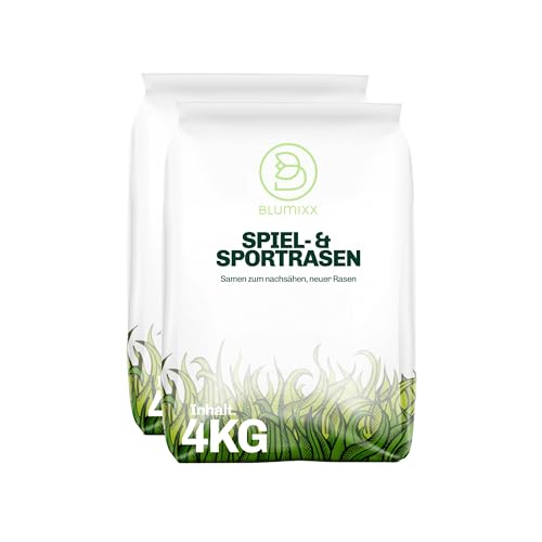8 kg de semillas de césped Sport & Spiel de germinación rápida, 160 m², resistente, verde intenso, ideal para nuevas siembras y semillas, semillas de césped de primavera (8 kg)