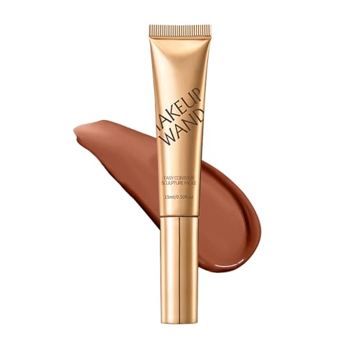 Barra de contorno, resaltador portátil, sombra de nariz líquida mate, fórmula suave mezclable, acabado duradero, 15 ml, para esculpir y definir la cara natural
