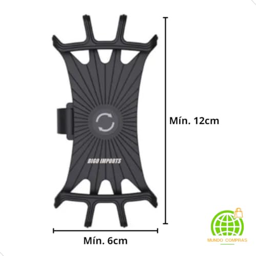 Suporte Para Celular Moto Motocicleta Bike Gps De Silicone Anti Queda 360° Mundo Compras