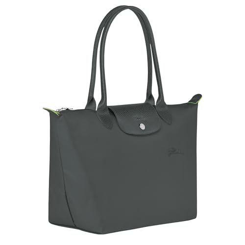 Longchamp 'Medium 'Le Pliage Green' Nylon Tote Shoulder Bag, Graphite2