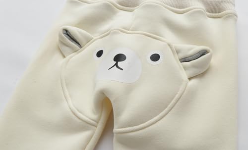 Image of Mud Kingdom Kids Fleece Jogger Pants Winter Cute Bear