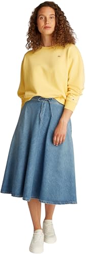 Tommy Hilfiger Damen Sweatshirt Contrast Flag Regular Fit, Gelb (Citronella), XXS – Ansicht 4