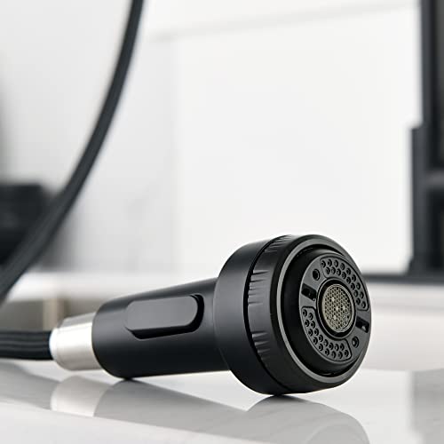 Amazing Force Touchl-On Kitchen Faucet With 2 Modes Pull Down Sprayer (Matte Black, Touch) #TOP2