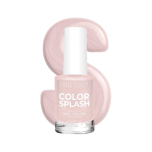 Image of Swiss Beauty Color Splash Nail Polish - Long-Lasting, Glossy - 11 ML, Tender Blush