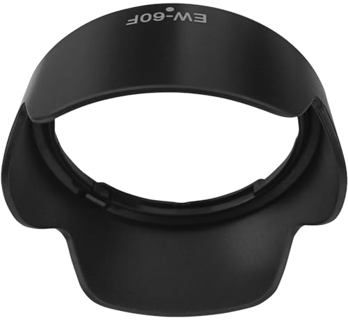 Capuchón de lente EW-60F para Canon RF-S 18-150 mm f/3.5-6.3 IS STM y EF-M 18-150 mm f/3.5-6.3 IS STM, color negro, material ABS miniatura 2
