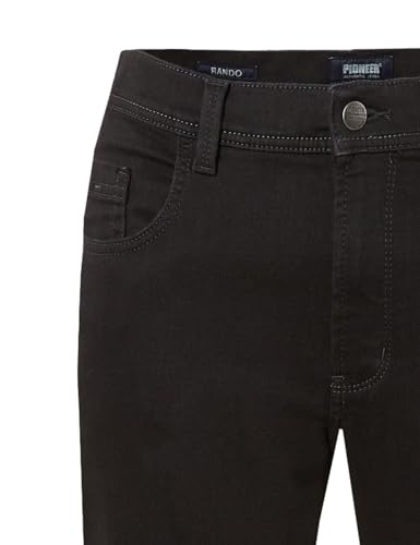 PIONEER AUTHENTIC JEANS Herren Jeans Rando | Männer Hose | Regular fit | Raw/Unwashed Washed | Black/Black 9800 | 33W - 30L