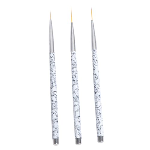 HAPINARY Nail Drawing Liner Set 3pcs Nail Art Pens Manicure Tools High Precision Brush Nylon Bristle Easy to Use