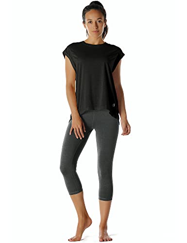 Image of icyzone Open Back Workout Tops for Women - Athletic Activewear T-Shirts Exercise Yoga Shirts(Pack of 2)