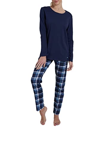 Götzburg Damen Langarm Zweiteiliger Pyjama Schlafanzug aus Baumwolle 40