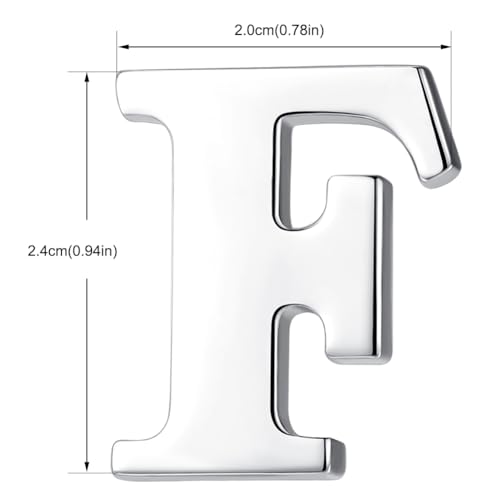 Image of HONEY BEAR Initial Alphabet Letter Lapel Pins Collar Badge Brooches for Mens /Womens Shirt Dress Decoration Silver