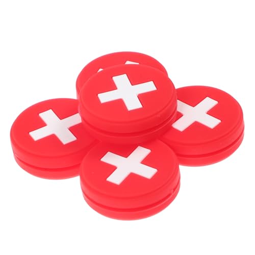 GOOHOCHY 5pcs Flag Tennis Racket Dampener Easy Install Vibration Absorber for Racket