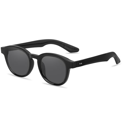 Jynnxa Gafas de Sol Hombre Tintadas Lentes de sol Marco Redondas UV400 para Mujeres y Hombres Vintage Oculos de Sol Coloridas