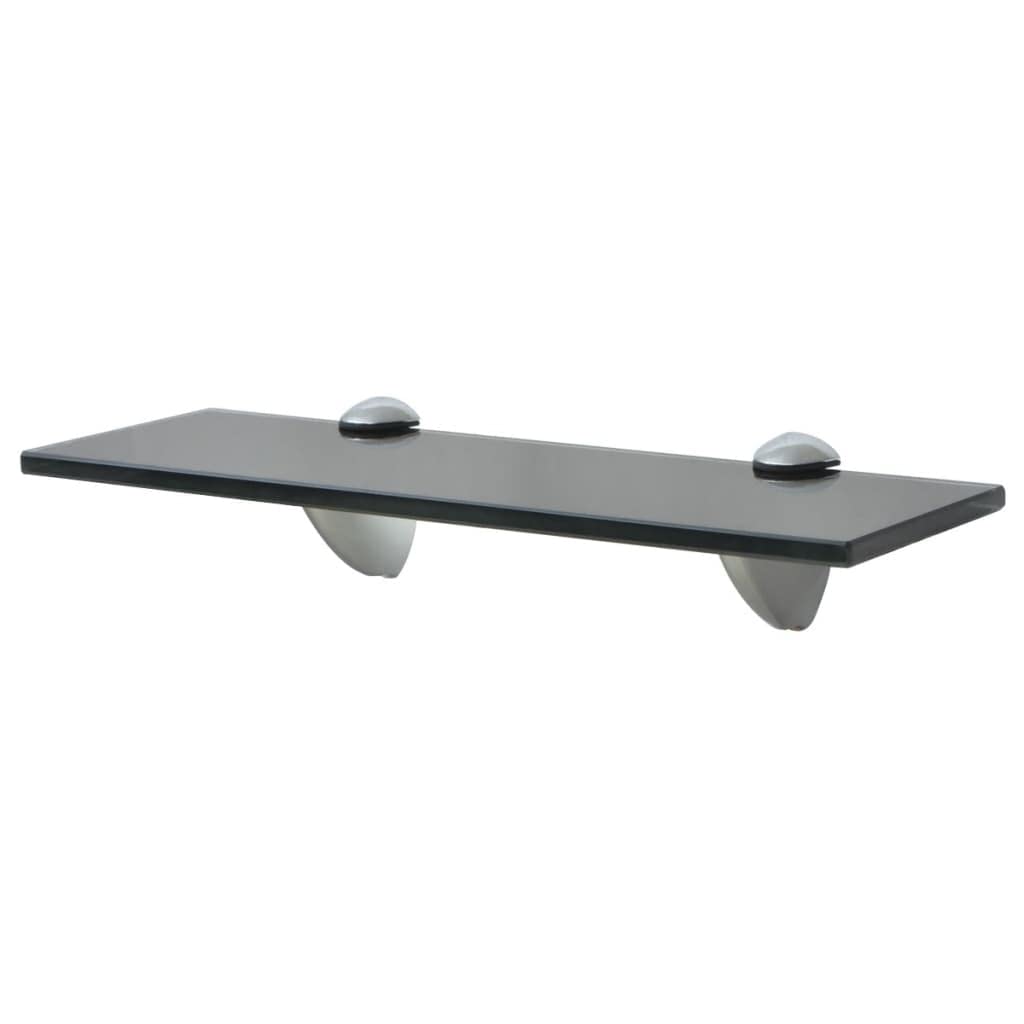 FIRBNUS 30x20x0,8 cm 2 Stück Wandregal Glas Schwarz Schwebende Regale für Bücher Bad Regal Ablagen Regal Glas Schwebend für Wohnzimmer Badezimmer Gehärtetes Sicherheitsglas Glasplatte Tisch