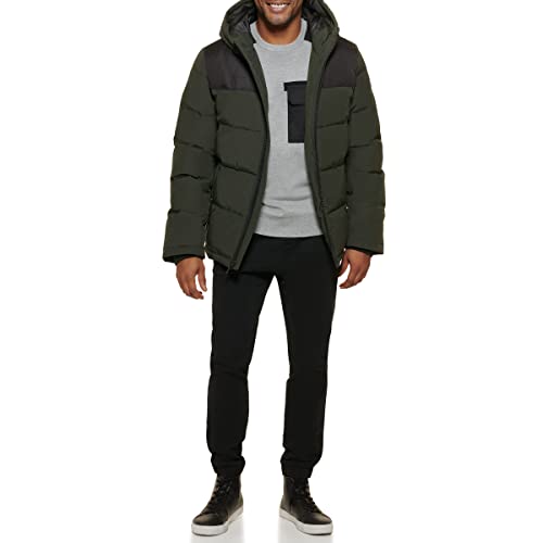 DKNY Mens Mixed Media Quilted Puffer Jacket3